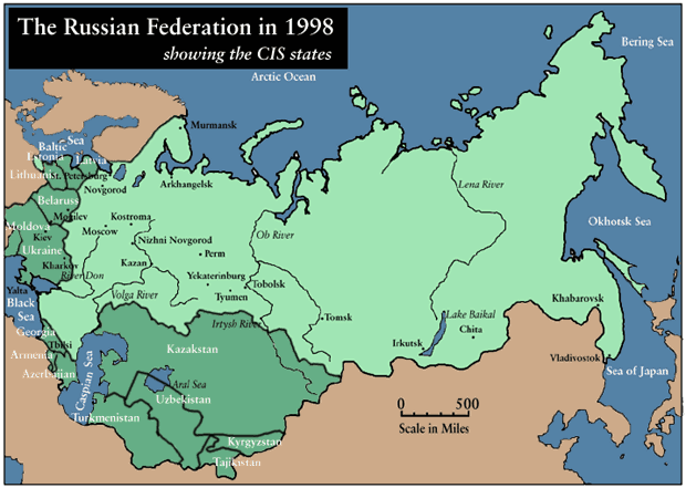 new map of russsia